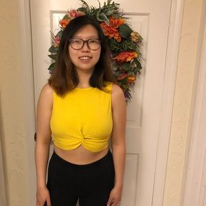 Twist-Front Crop Top